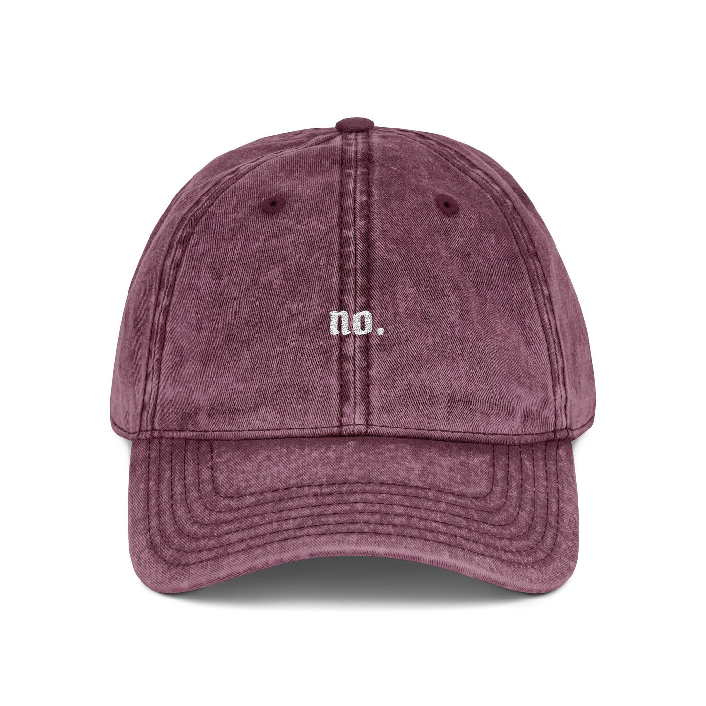 'no.' Vintage Embroidered Cap