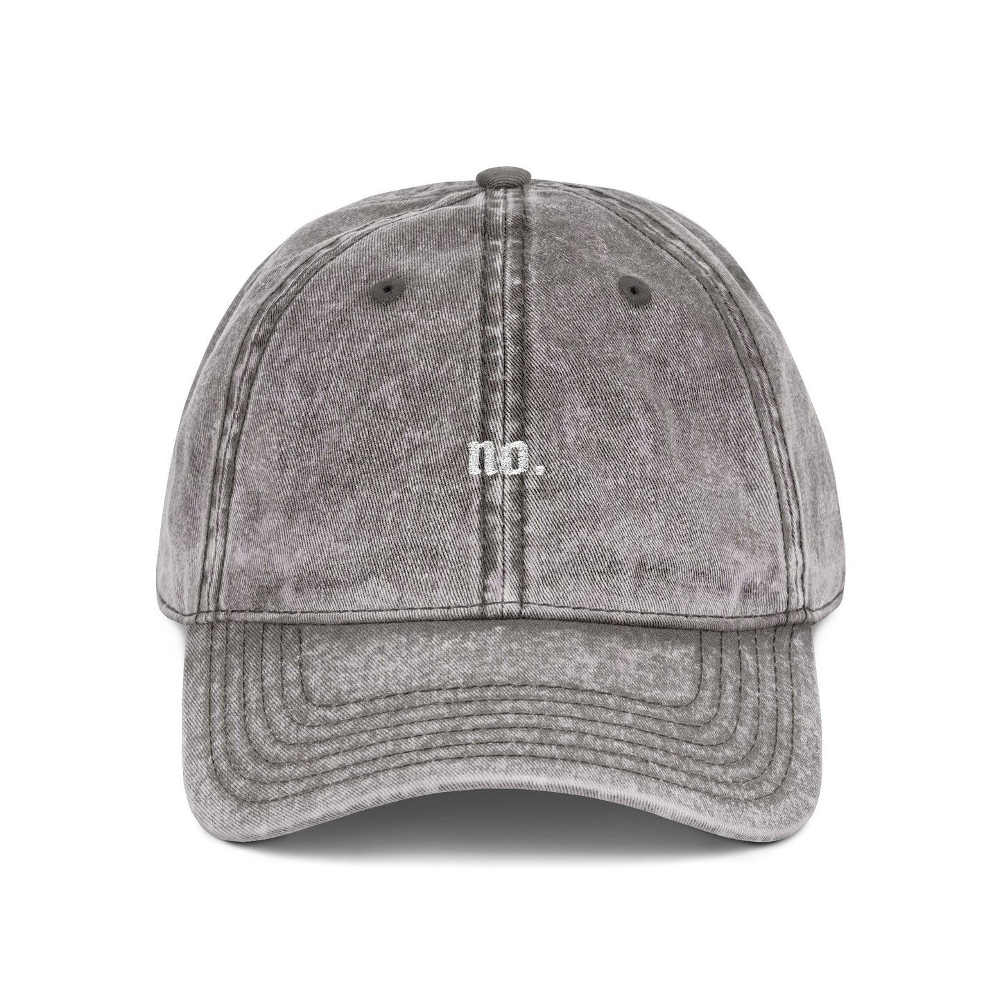 'no.' Vintage Embroidered Cap