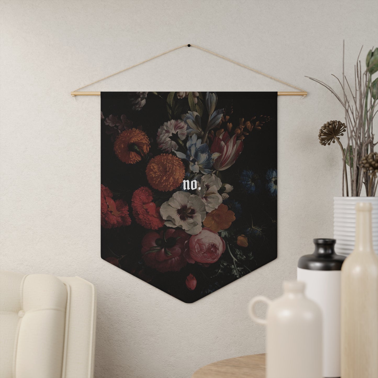 "No" Fabric Pennant Wall Hanging