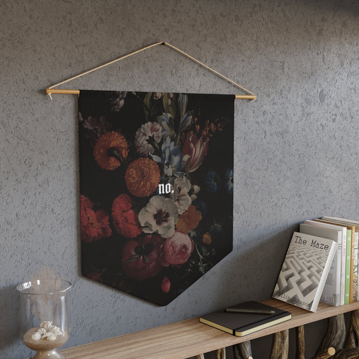 "No" Fabric Pennant Wall Hanging
