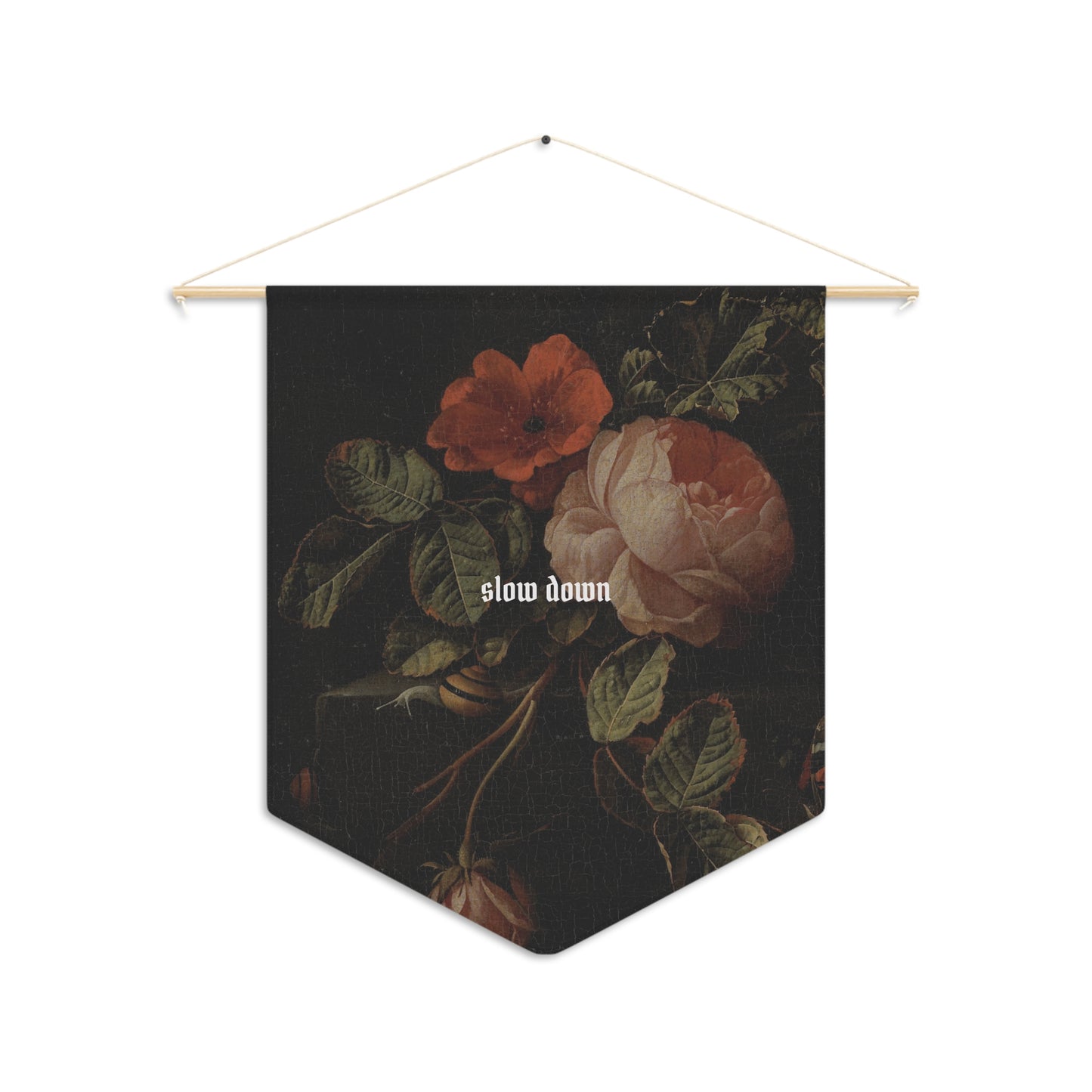 “Slow Down” Mantra Pennant Wall Hanging