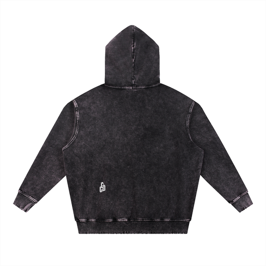 Breathe Snow Wash Hand-Frayed Heavyweight Hoodie