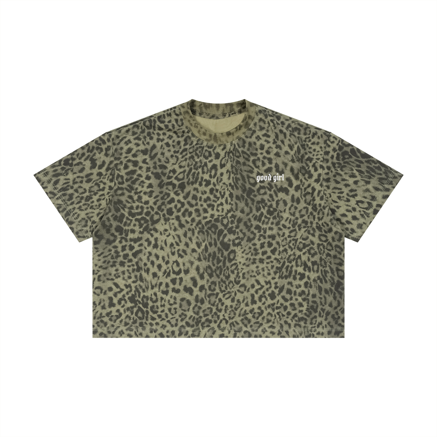 To Thine Own Self be True Leopard Print Boxy T-Shirt