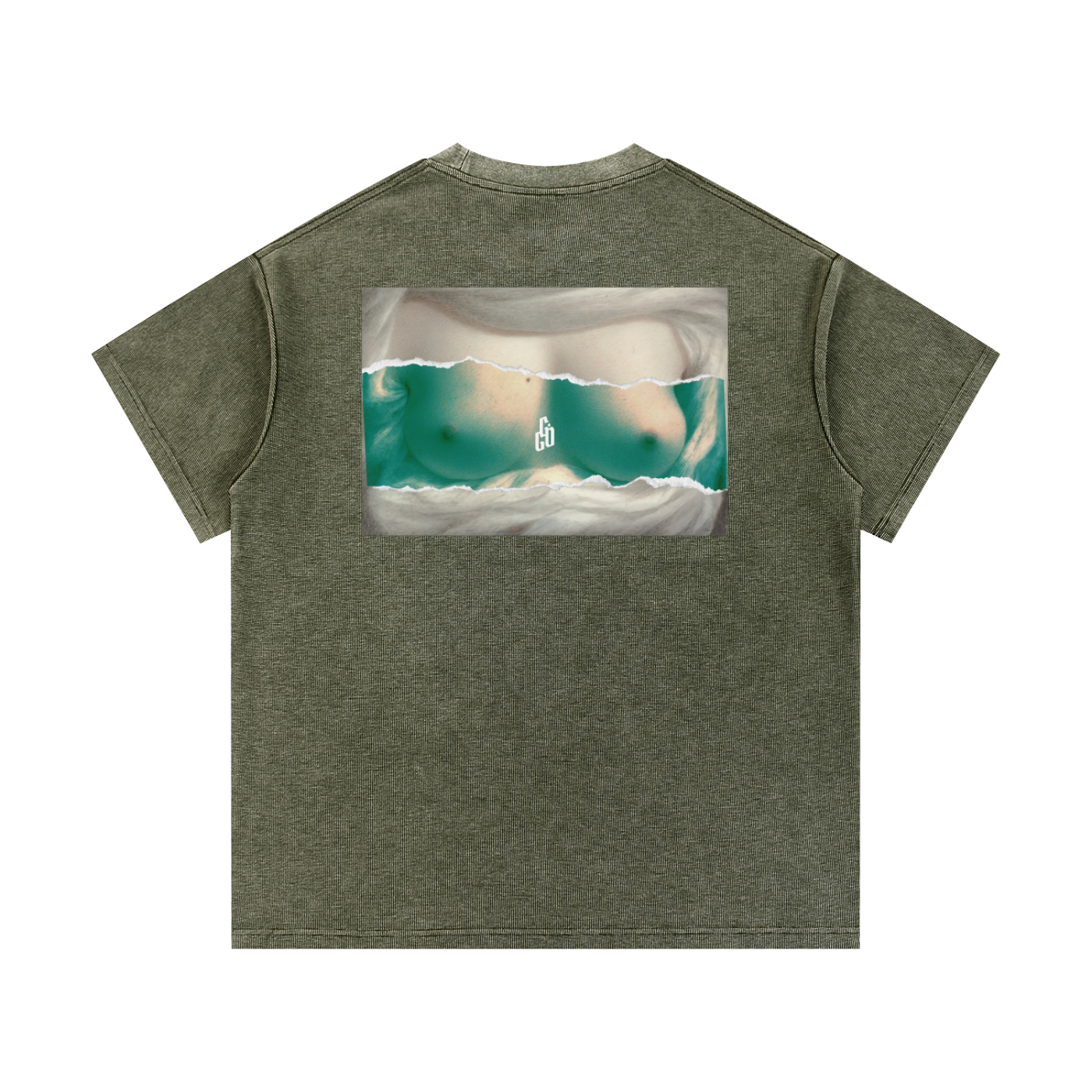 Classical T*ts Mineral Wash Waffle Knit T-Shirt