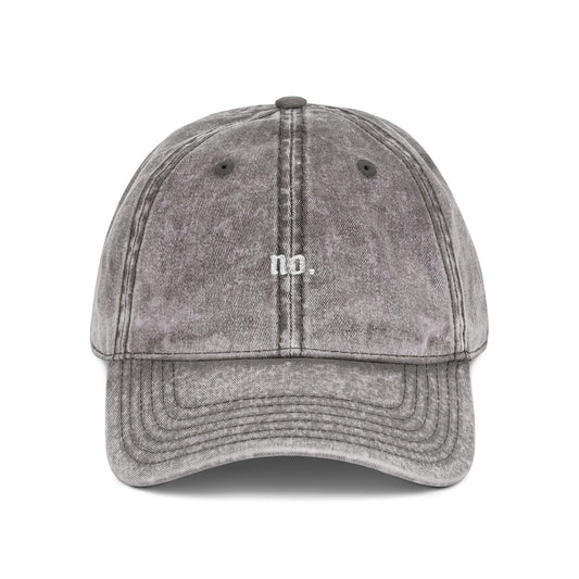 'no.' Vintage Embroidered Cap