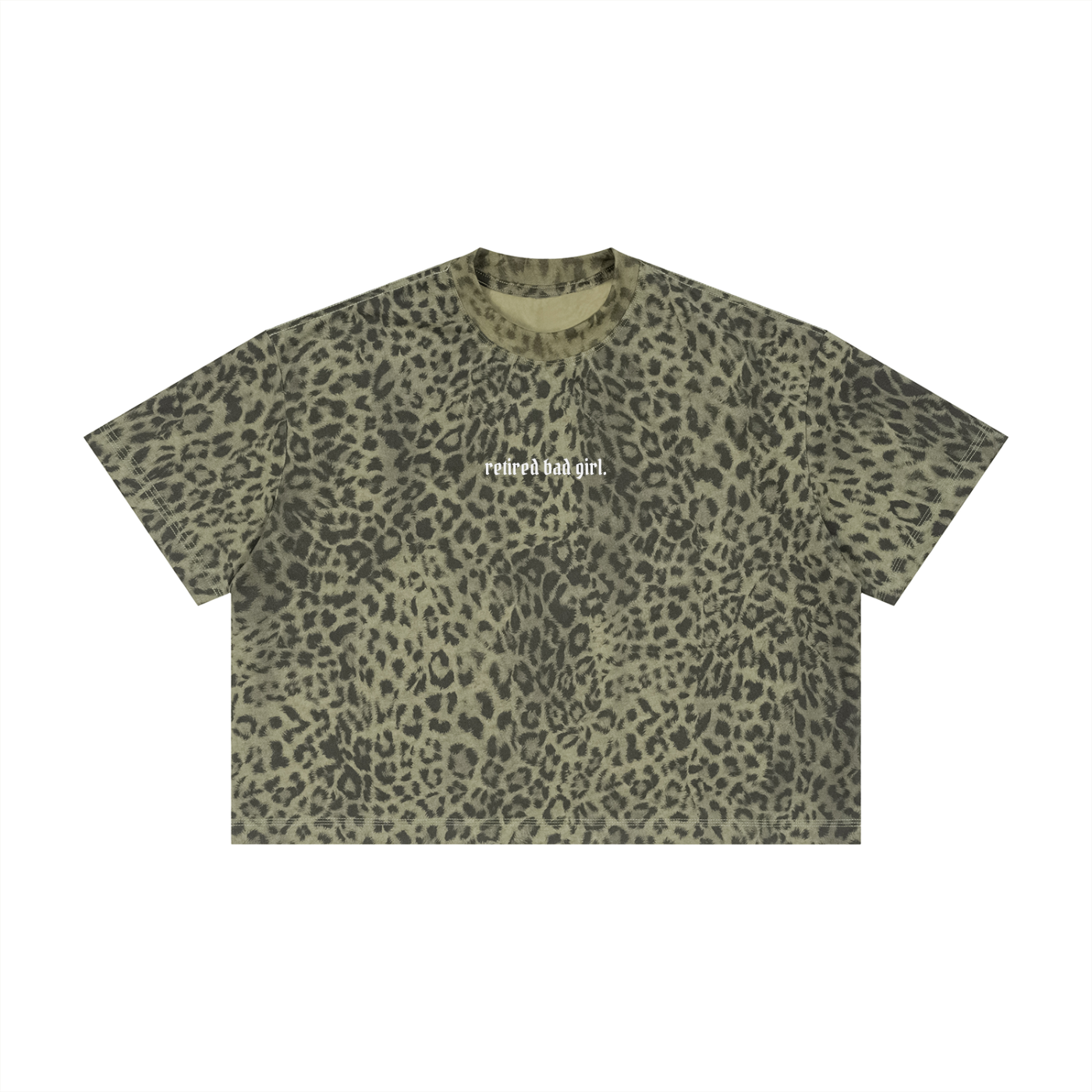 Retired Bad Girl Leopard Print Boxy T-Shirt