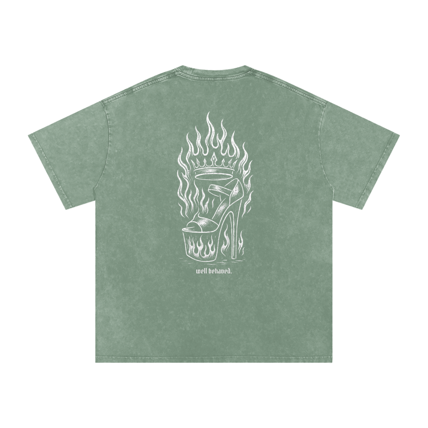 Well Behaved Snow Washed Oversized Cotton T-Shirt