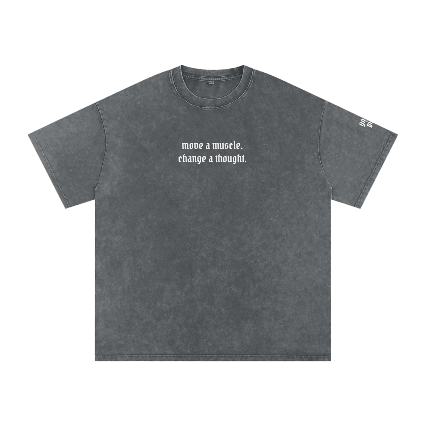 Move a Muscle Snow Washed Oversized Cotton T-Shirt