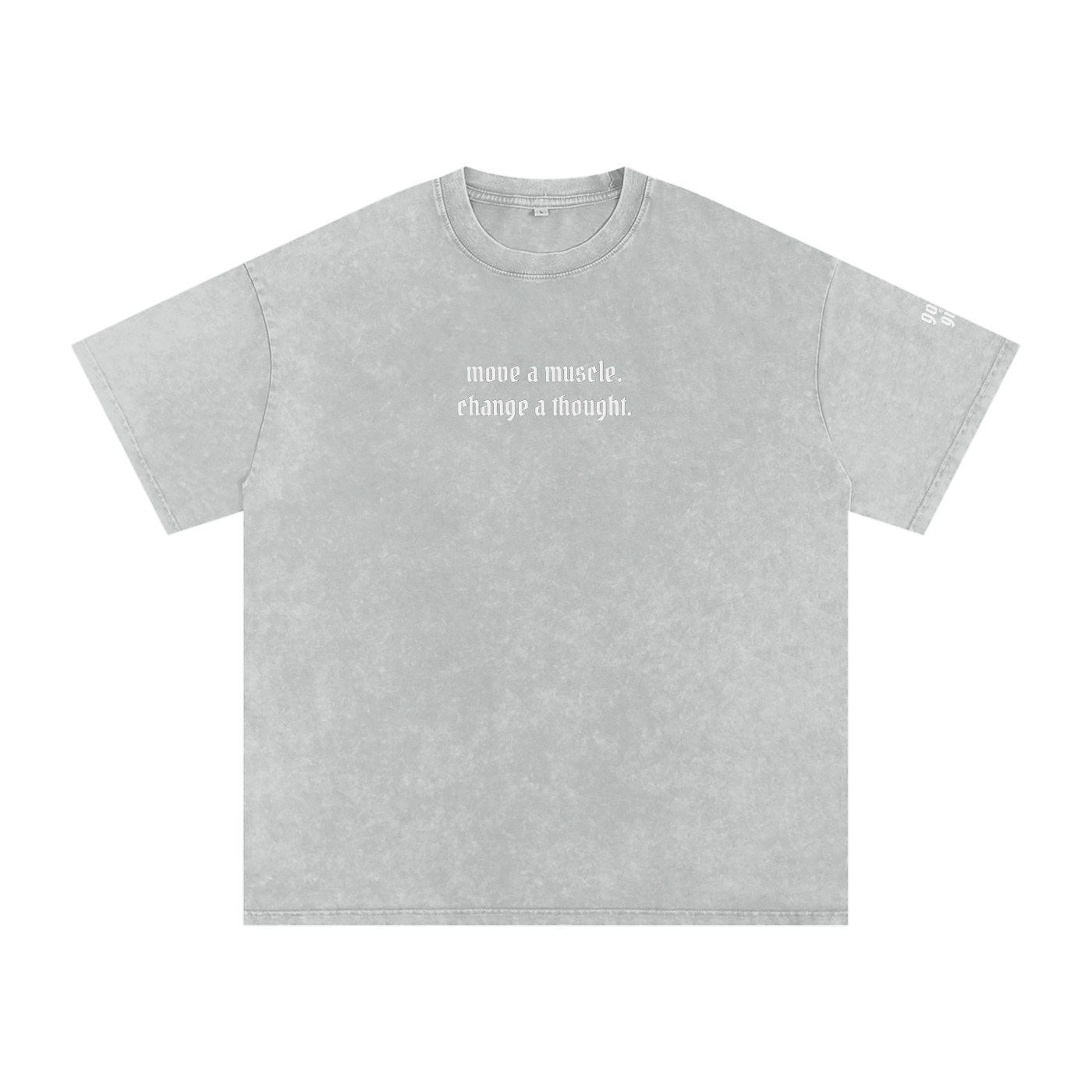 Move a Muscle Snow Washed Oversized Cotton T-Shirt