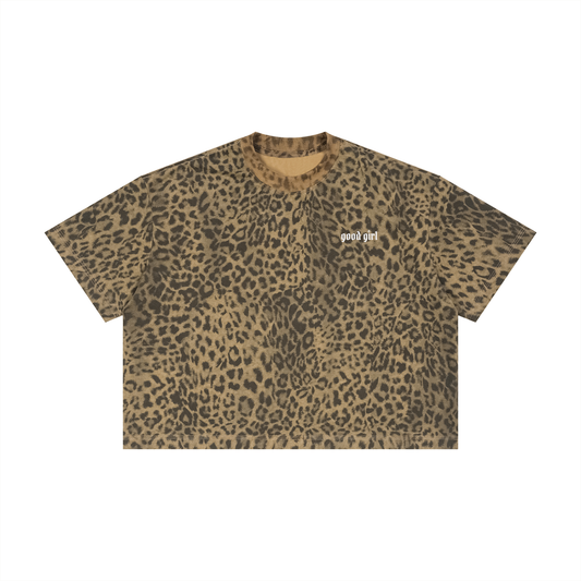 To Thine Own Self be True Leopard Print Boxy T-Shirt