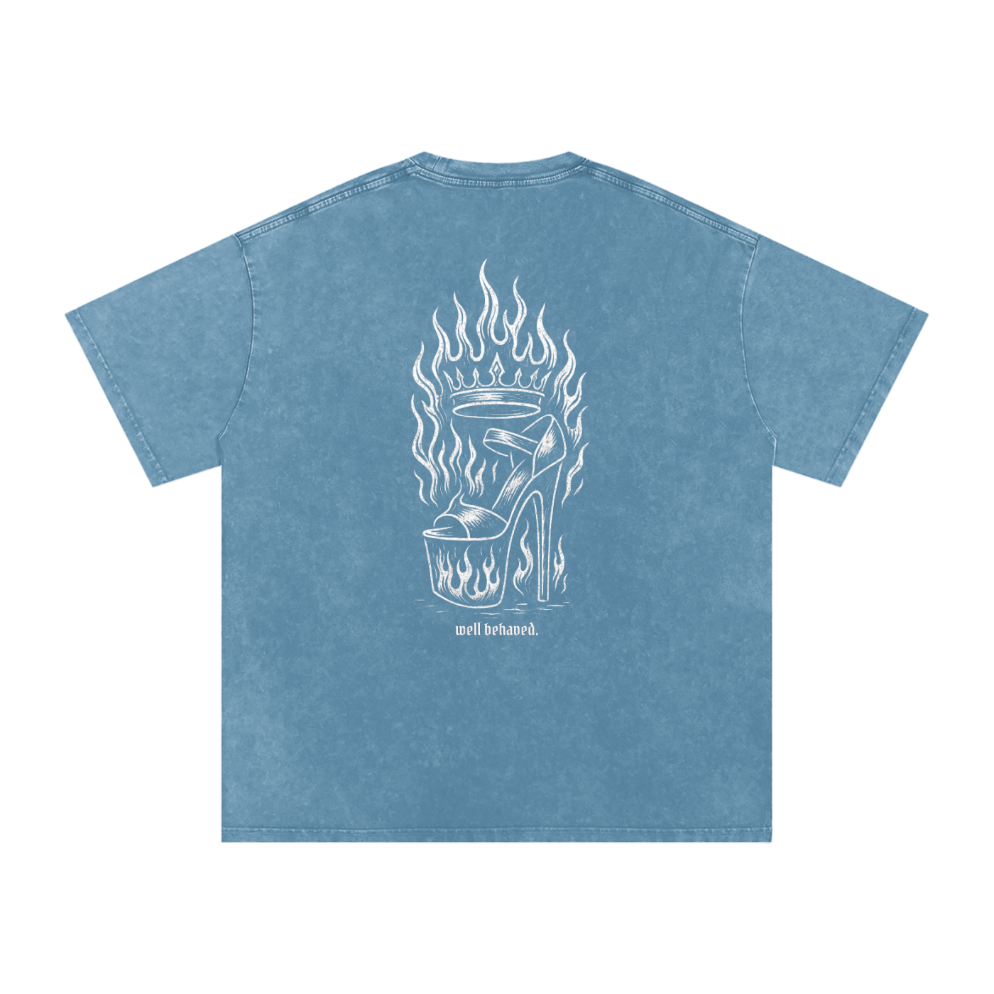 Well Behaved Snow Washed Oversized Cotton T-Shirt