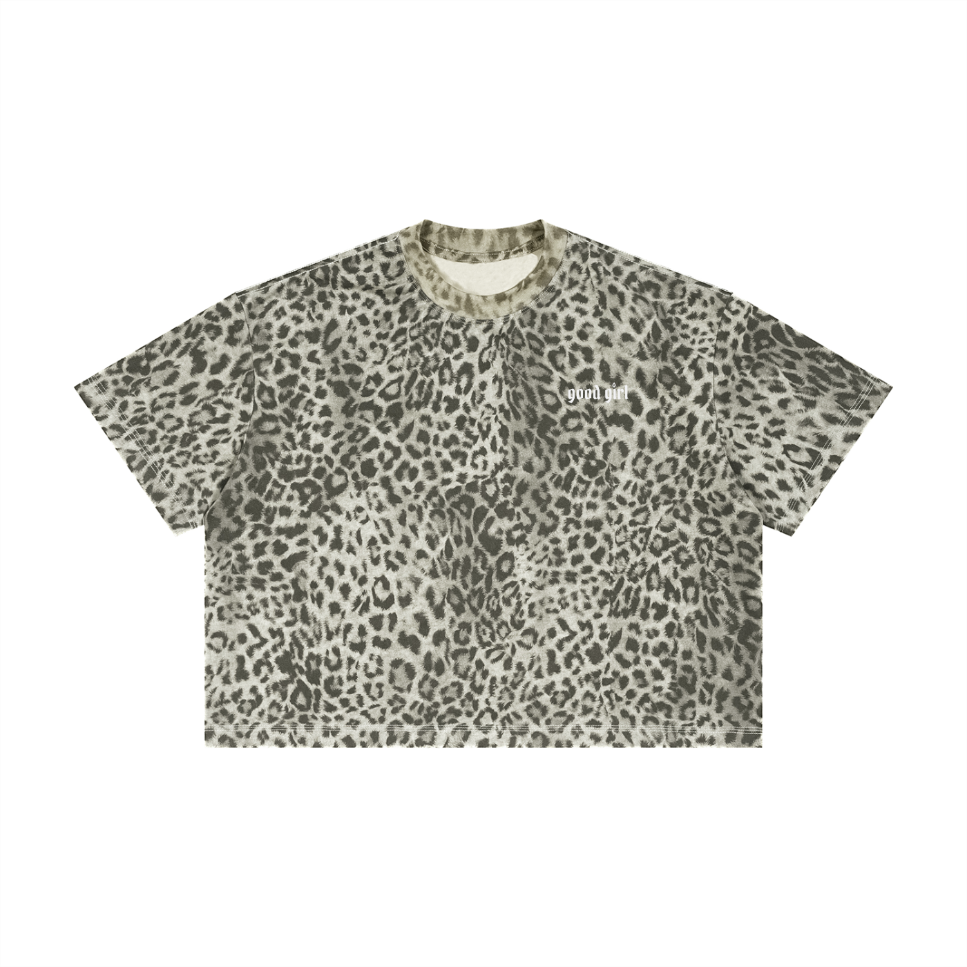 To Thine Own Self be True Leopard Print Boxy T-Shirt