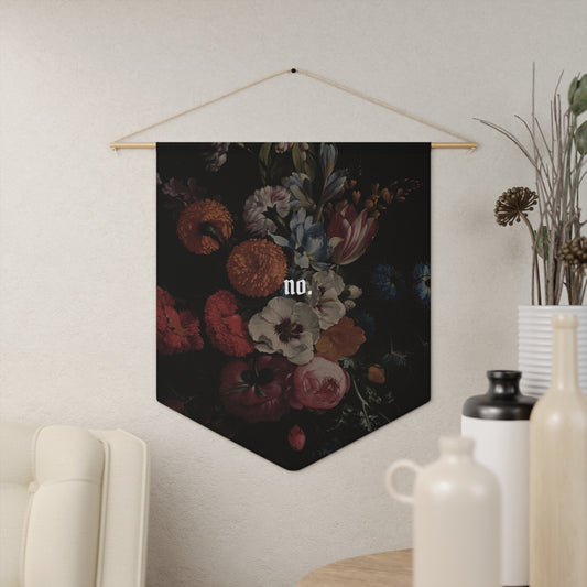 "No" Fabric Pennant Wall Hanging