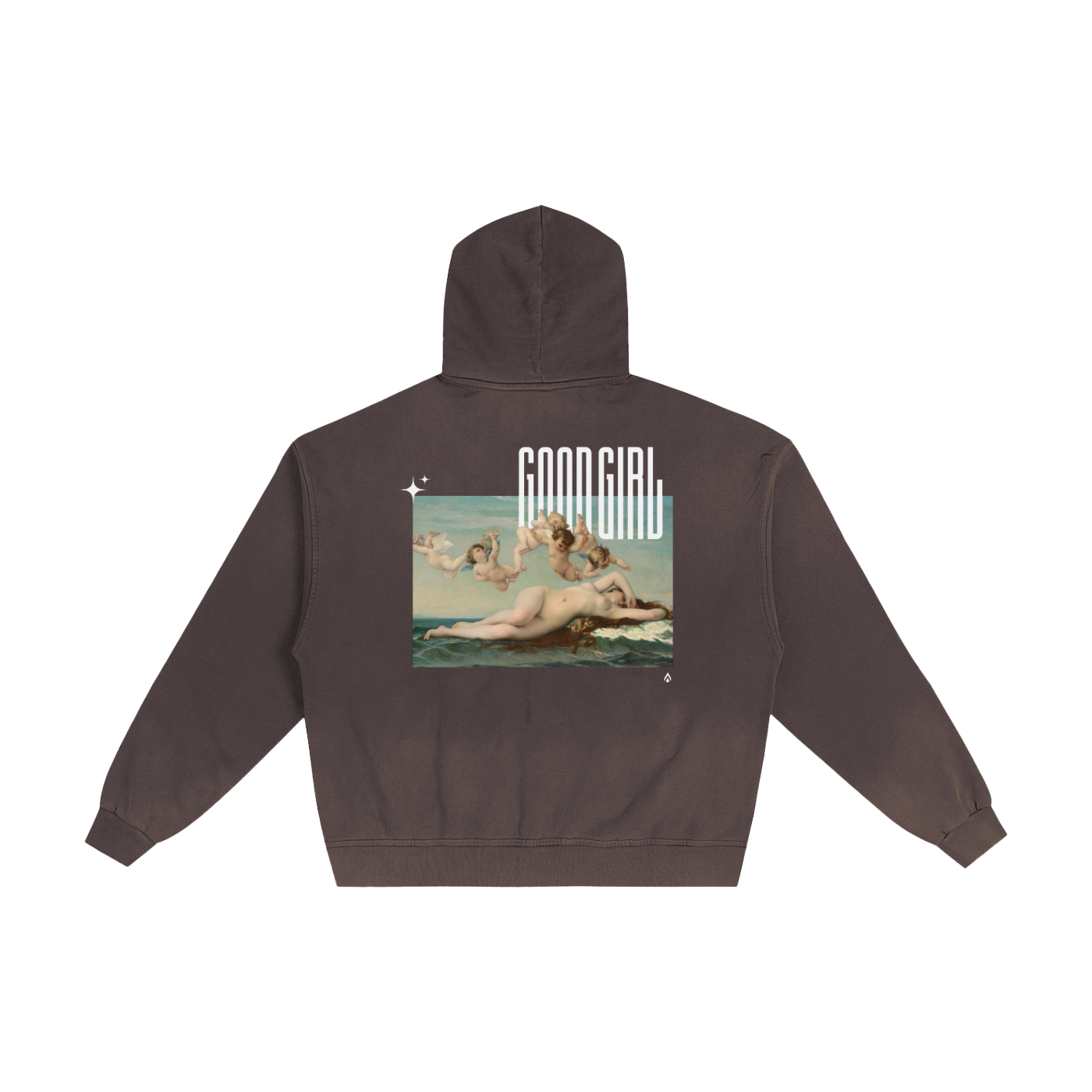 Venus Good Girl Hand-Frayed Sunfade Zip Hoodie