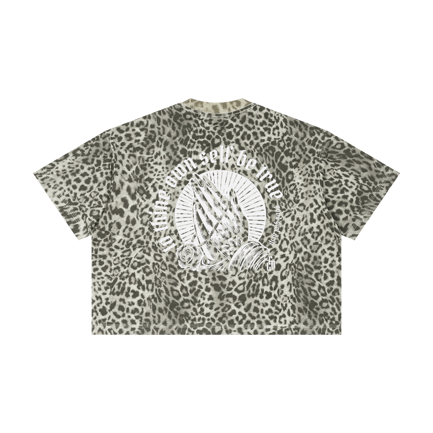 To Thine Own Self be True Leopard Print Boxy T-Shirt