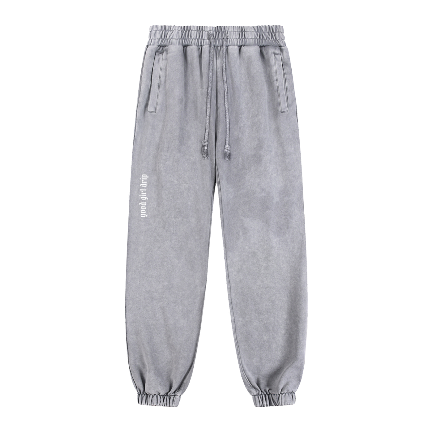 Good Girl Drip Snow Wash Heavyweight Cotton Joggers