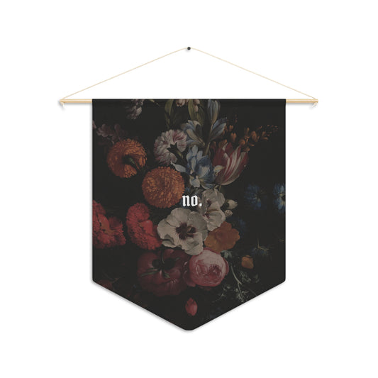 "No" Fabric Pennant Wall Hanging