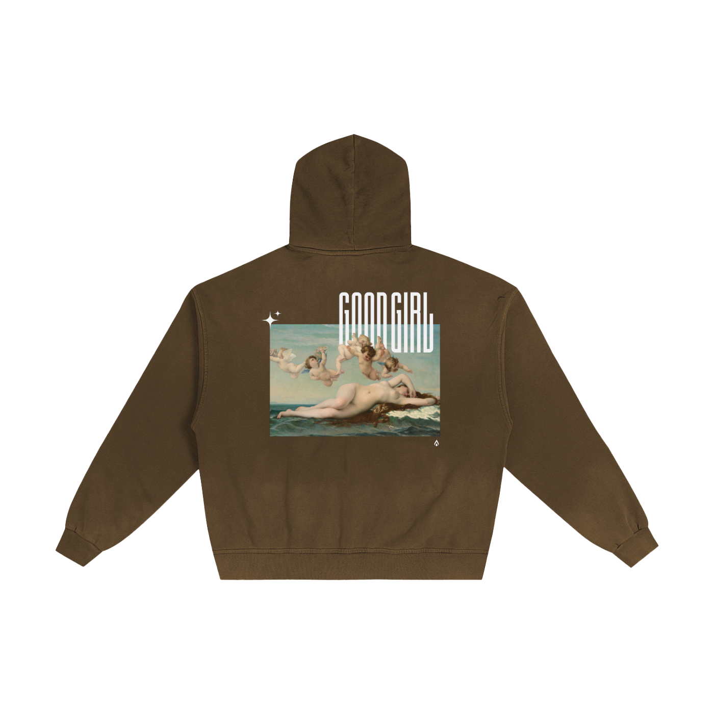 Venus Good Girl Hand-Frayed Sunfade Zip Hoodie