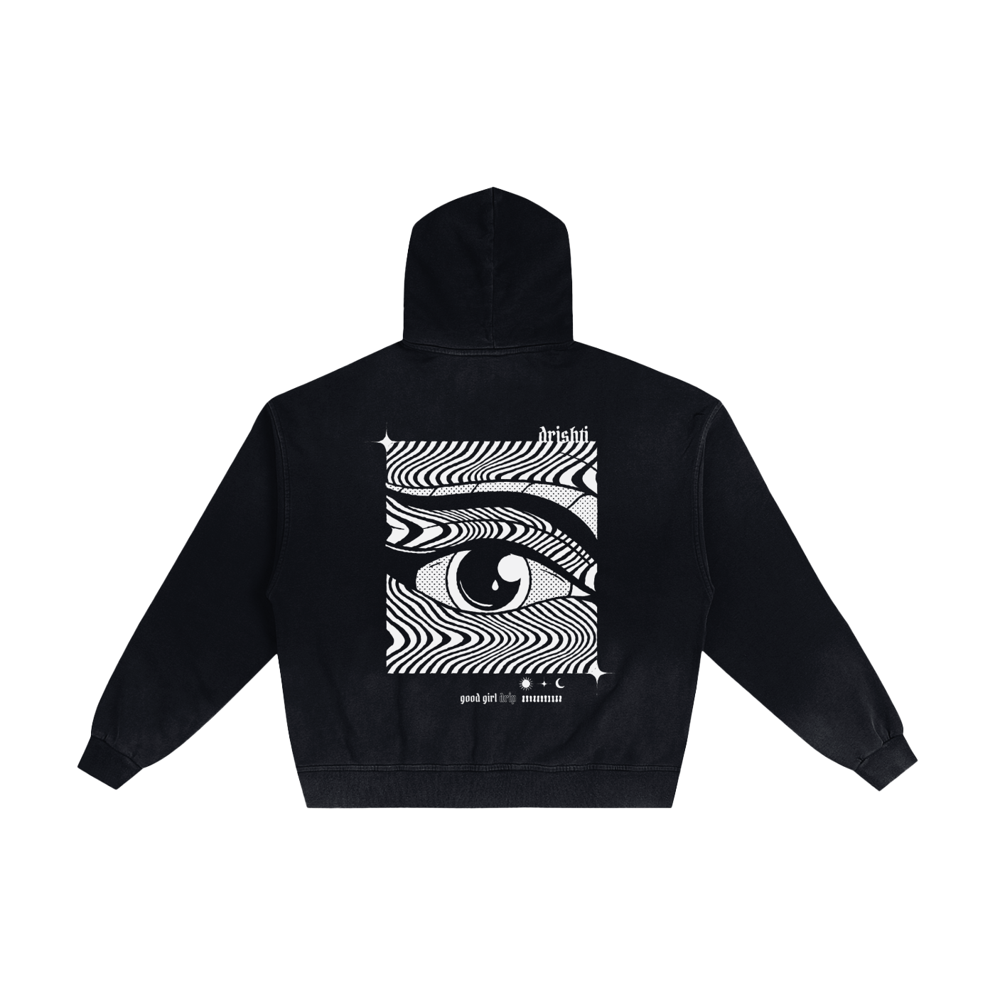 Drishti Hand-Frayed Sunfade Zip Hoodie
