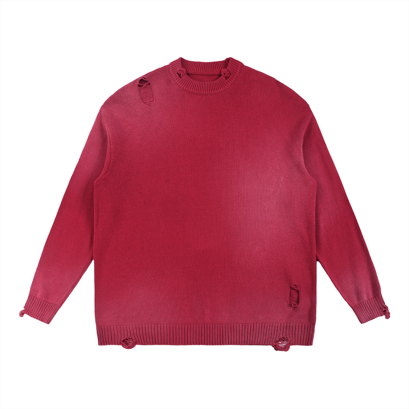 Free Bleeder Sun Fade Distressed Ripped Crewneck sweater