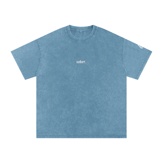 Sober Snow Washed Oversized Cotton T-Shirt