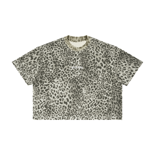 Good Kitty Leopard Print Boxy T-Shirt