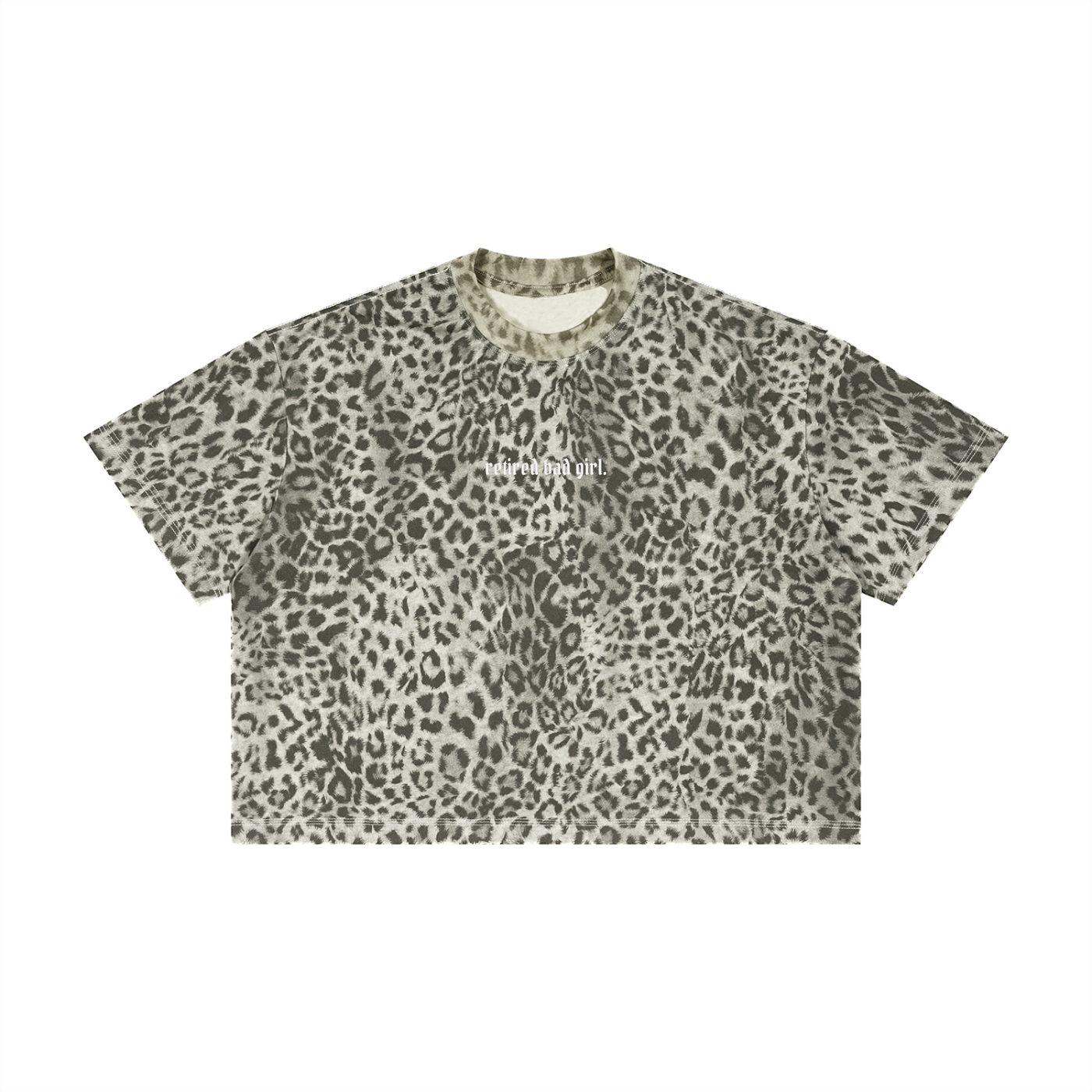 Retired Bad Girl Leopard Print Boxy T-Shirt