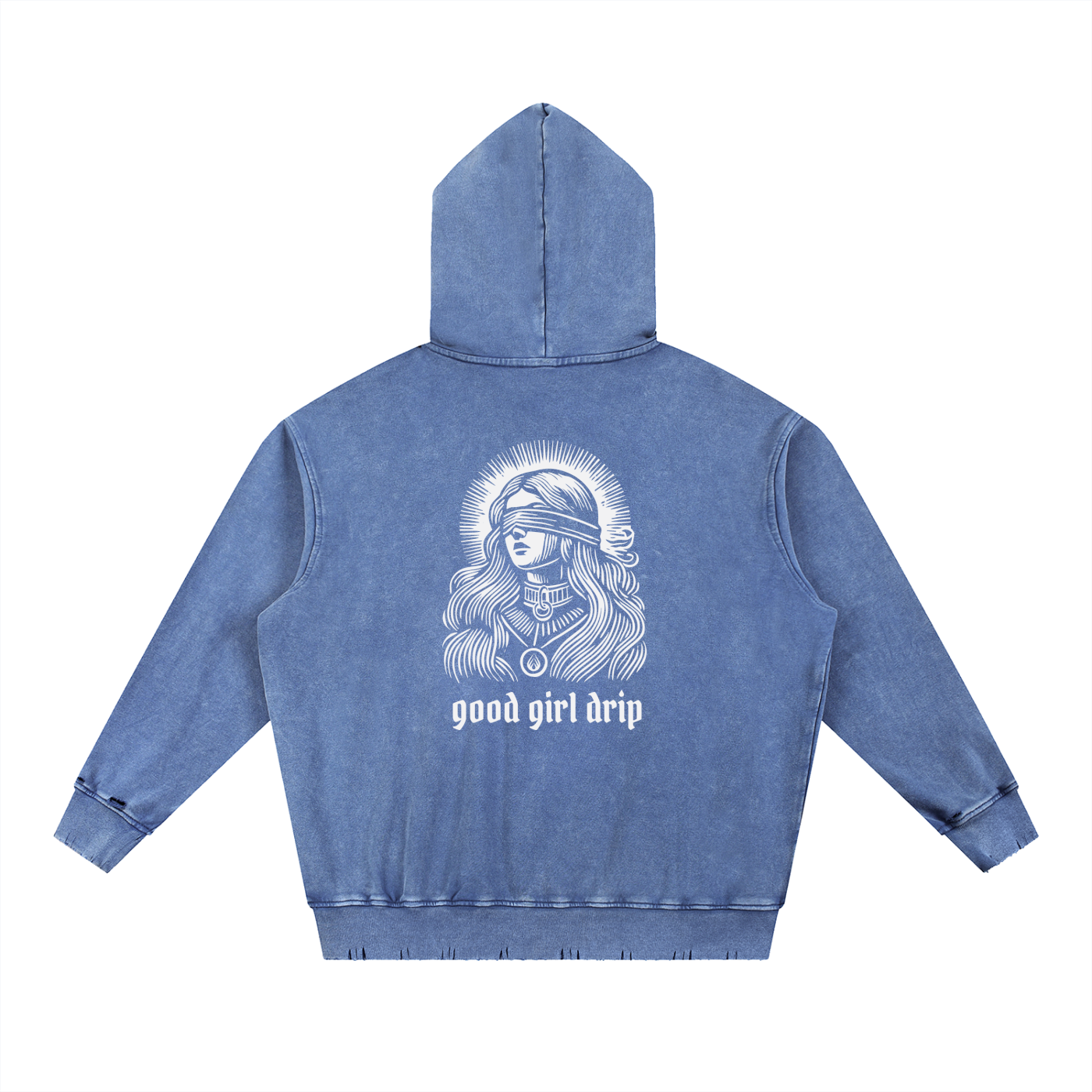 Surrender Snow Wash Hand-Frayed Heavyweight  Hoodie