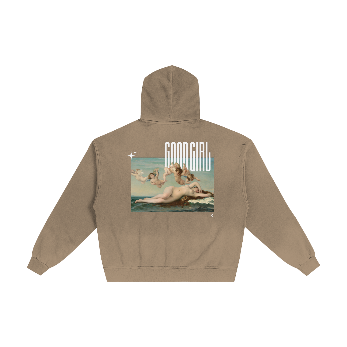 Venus Good Girl Hand-Frayed Sunfade Zip Hoodie