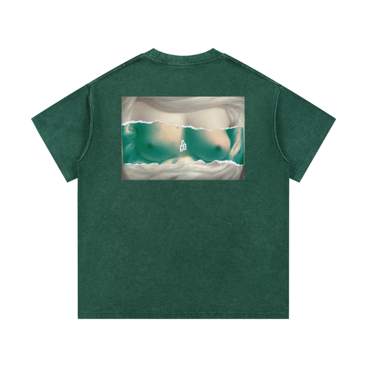 Classical T*ts Mineral Wash Waffle Knit T-Shirt