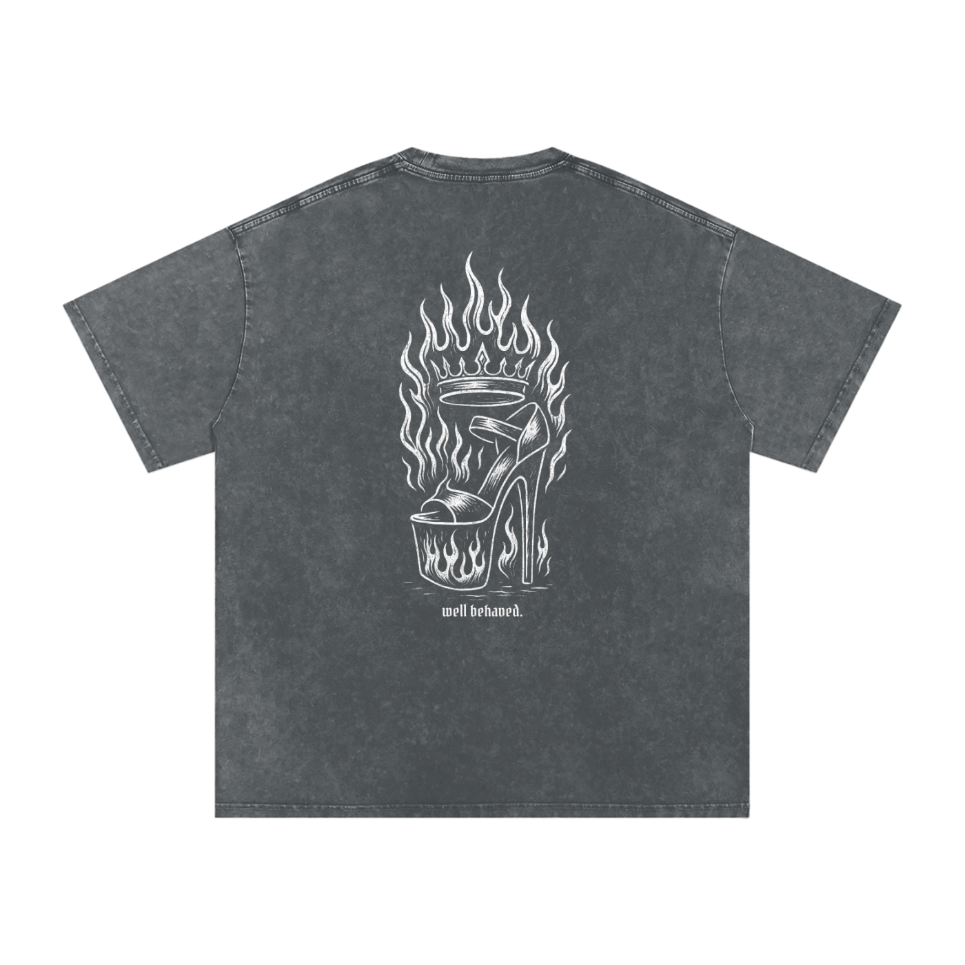 Well Behaved Snow Washed Oversized Cotton T-Shirt