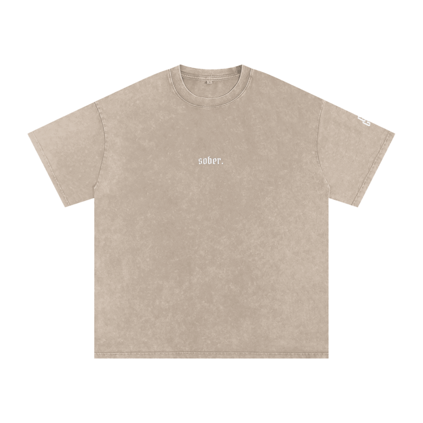 Sober Snow Washed Oversized Cotton T-Shirt