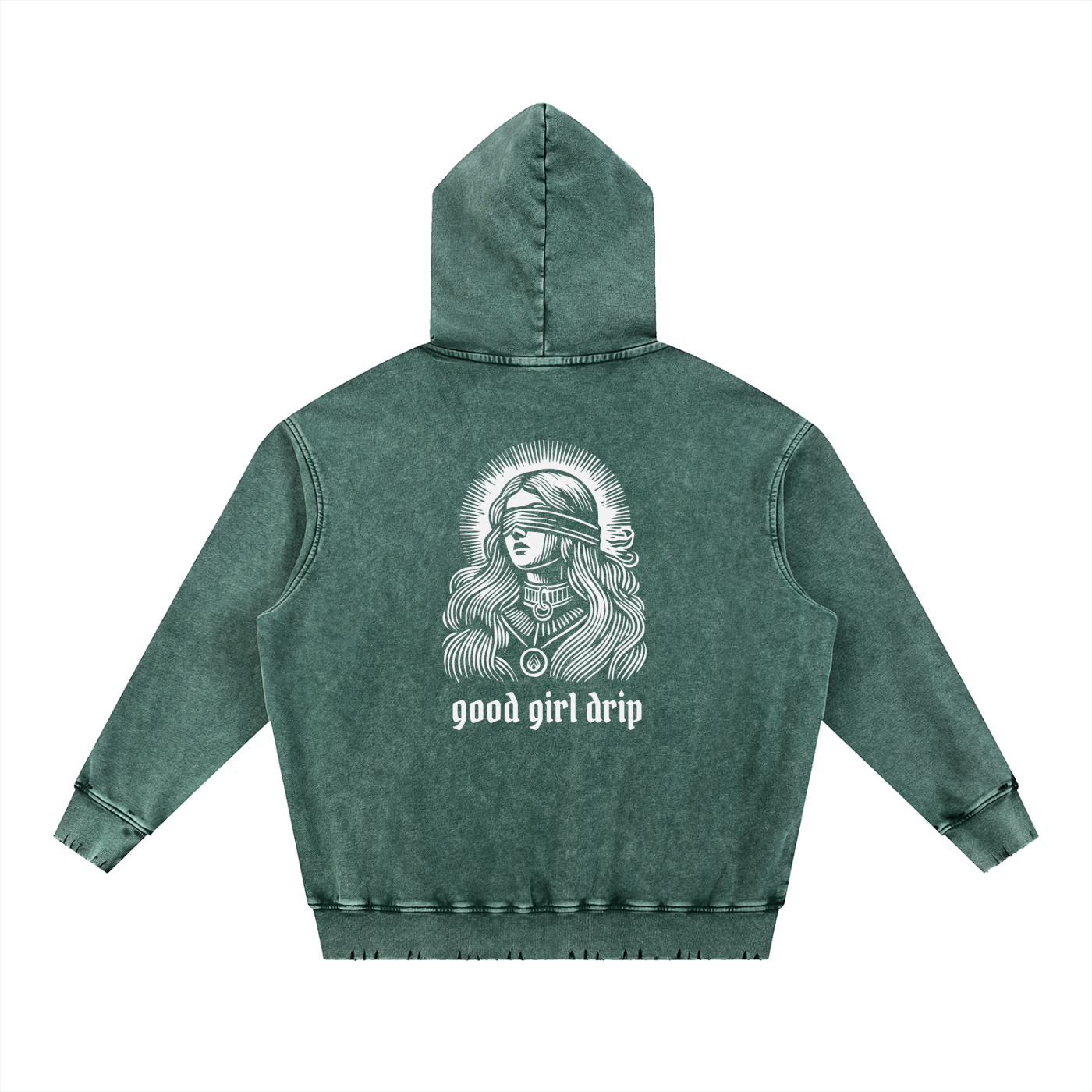 Surrender Snow Wash Hand-Frayed Heavyweight  Hoodie