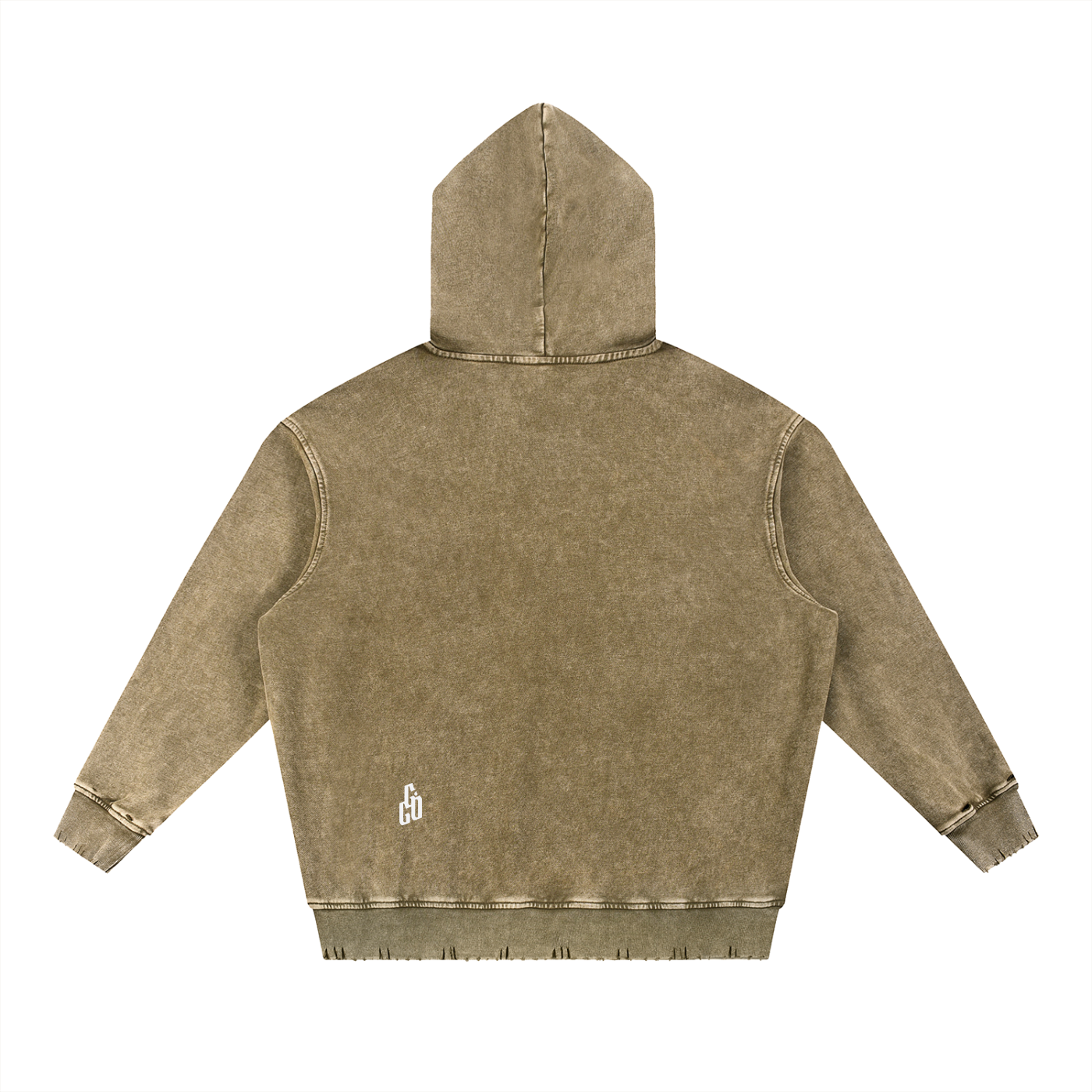 Id Rather Be At the Gym Snow Wash Hand-Frayed Heavyweight  Hoodie