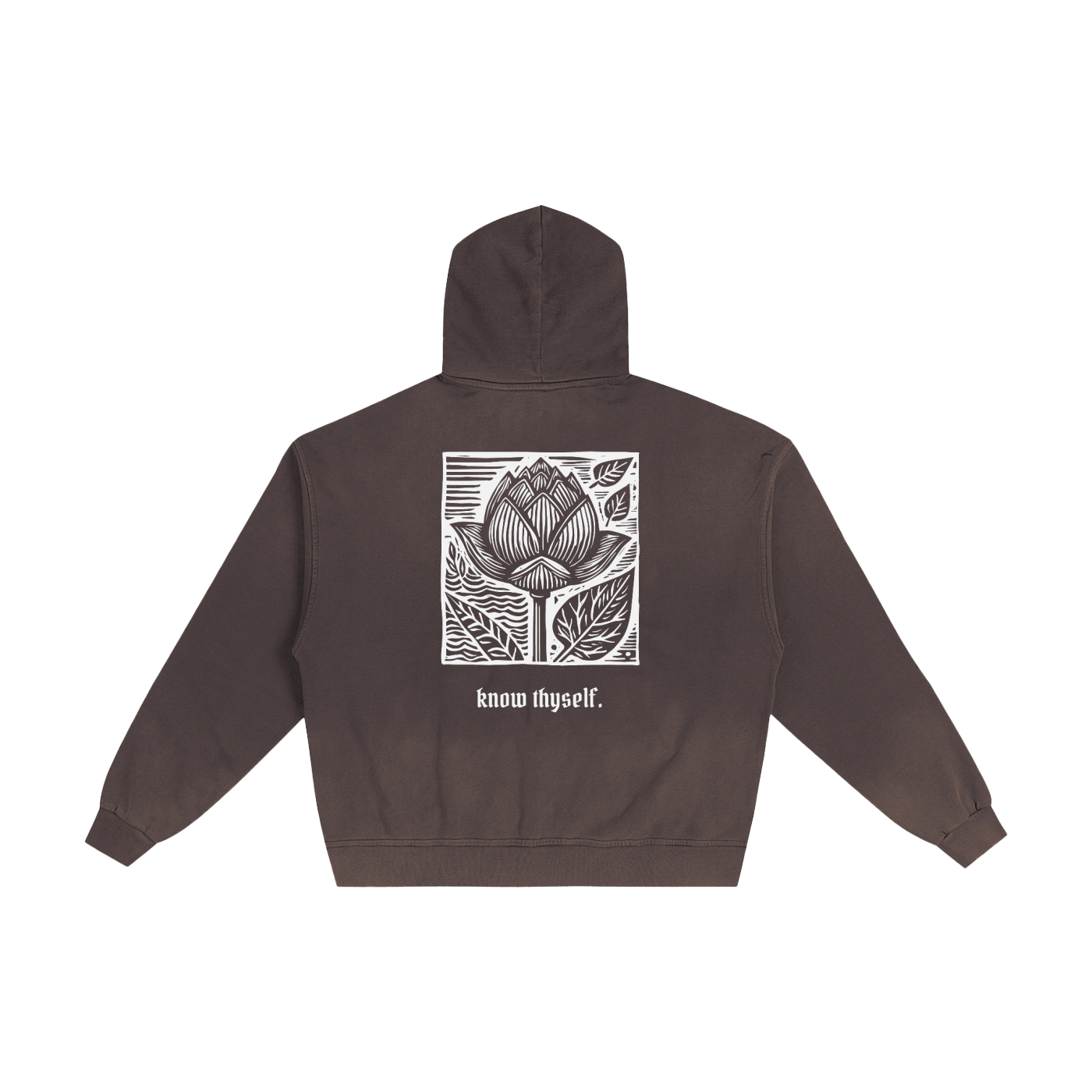 Know Thyself Hand-Frayed Sunfade Zip Hoodie