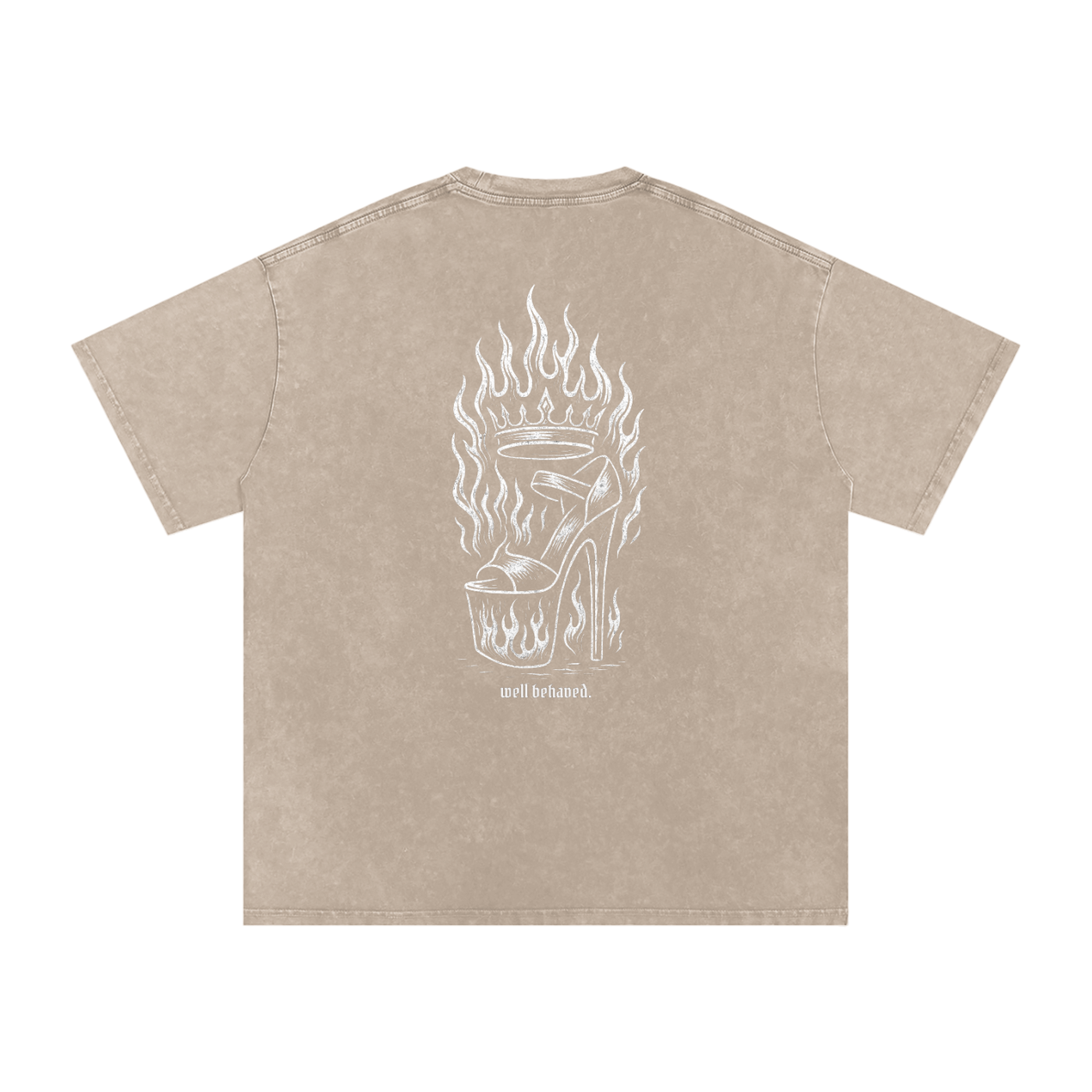 Well Behaved Snow Washed Oversized Cotton T-Shirt