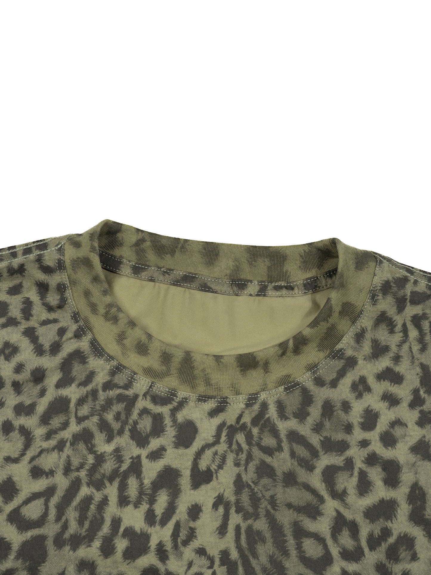 Venus Good Girl Leopard Print Boxy T-Shirt